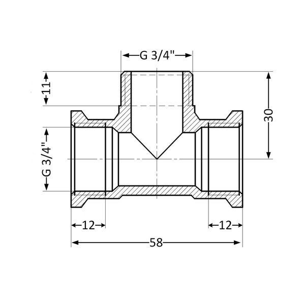 Трійник Thermo Alliance Standart 3/4" ВЗВ SD41520 SD00047858 фото