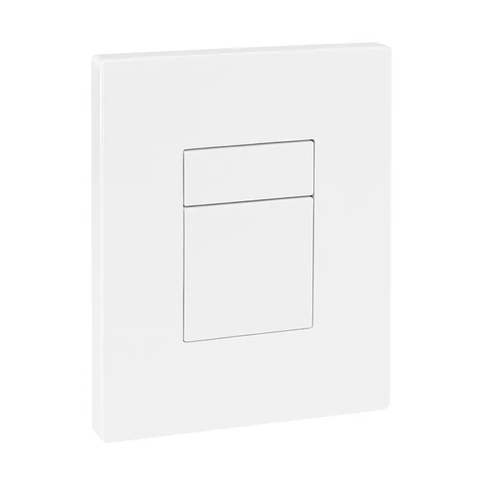 Панель змиву пластикова Koer KT-0607-03 157x198x3mm, кнопка квадратна (колір білий) (KR5714) KR5714 фото