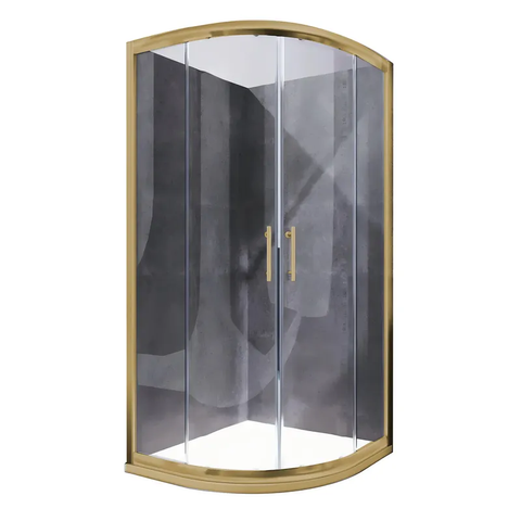Душова кабіна без піддону Koer SR SC04-90x90x195-TR-12 прозоре скло Easy Clean 5мм Матове золото (KR5681) KR5681 фото