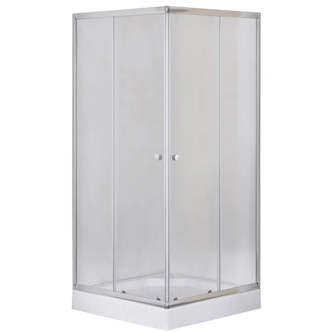 Душова кабіна з низьким піддоном Mixxus CUBIC SCT01-100x100x195-FB CHROME матове скло 4мм (MI6904) MI6904 фото