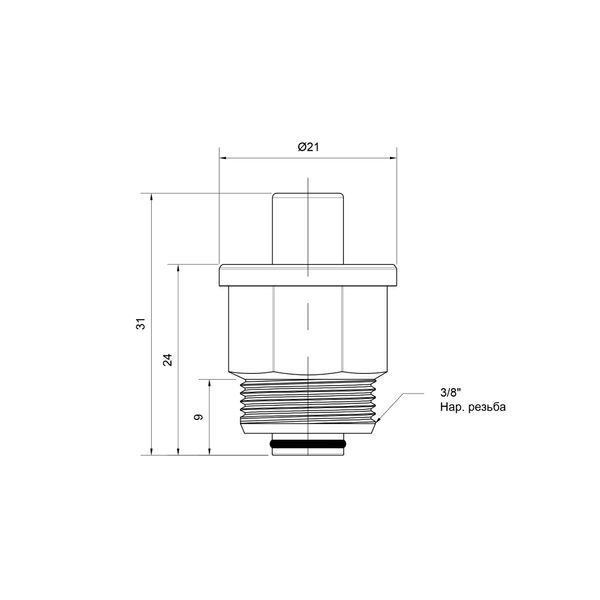 Клапан для повітровідвідника Icma 3/8" №710 SD00012354 фото