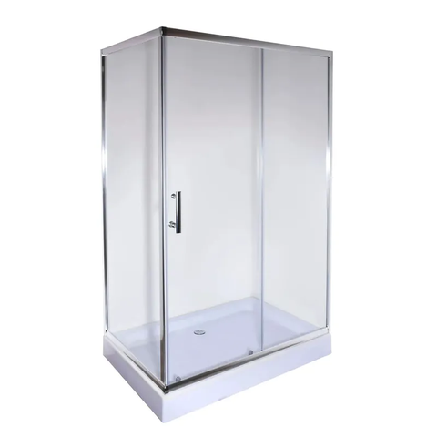 Душова кабіна з низьким піддоном Mixxus HARD SCT01-100x90x198-TR CHROME прозоре скло 5мм (MI6909) MI6909 фото