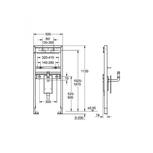 Інсталяція для раковини із вбудованим сифоном Grohe Rapid SL (38625001) 38625001 фото