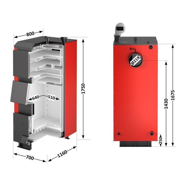 Котел твердопаливний сталевий Thermo Alliance Vulcan Plus V 4.0 VPSFW 50 SD00051331 фото