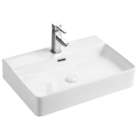 Раковина підвісна-накладна MIXXUS PREMIUM QUADRO-0202 600х440х120mm (отвір під змішувач, перелив) (MP6479) MP6479 фото