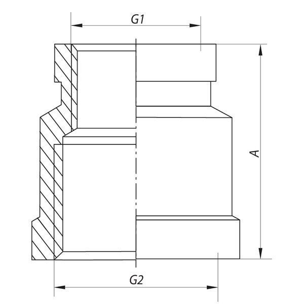Муфта редукційна 1-1/4 "x1-1/2" Koer KF.C1216 (KF0021) KF0021 фото
