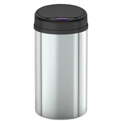 Відро для сміття сенсорне кругле Mixxus Premium Ellipse-TC0109 Chrome-Black 9л (хром-чорне) (MI7083) MI7083 фото