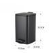 Відро для сміття з плавним закриттям квадратне Zerix Kubix-TC0108 Black 8 л колір чорний (ZX5892) ZX5892 фото 6