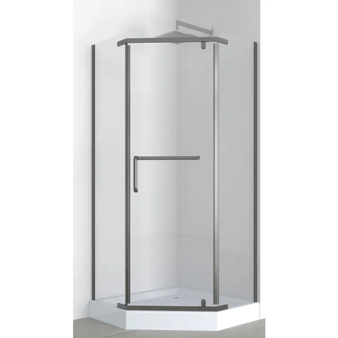 Душова кабіна з низьким піддоном Mixxus LINES SCT01-90x90x198-TR GRAPHITE прозоре скло 6мм (MI6914) MI6914 фото