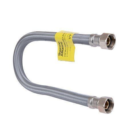 Шланг Forte для води D10 60 см NYLON 1/2"x1/2" ВВ TAF383W60 Thermo Alliance SD00054819 фото