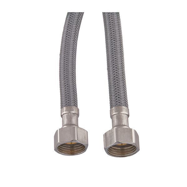Гнучке підведення Zerix ZHN-02-F1/2"xM10-030 (нейлонове обплетення, гайки нерж) (пара) (ZX5155) ZX5155 фото