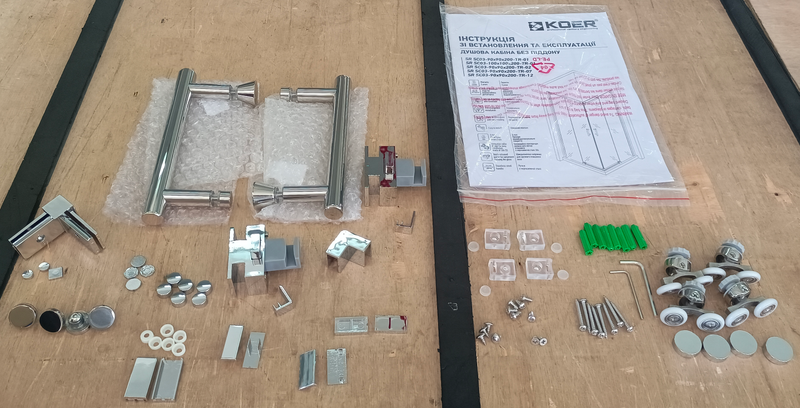 Душова кабіна без піддону Koer SR SC03-100x100x200-TR-01 прозоре скло Easy Clean 6мм, хром (KR5357) KR5357 фото