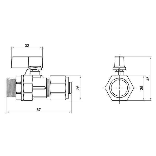 Кран кульовий обтискний Thermo Alliance Forte 16х1/2" ЗР SF262W15 SD00021115 фото
