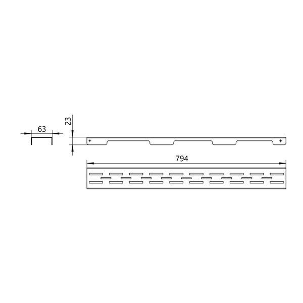 Решітка для лінійного трапу Qtap Grate FD800 (PVD) SD00052811 фото