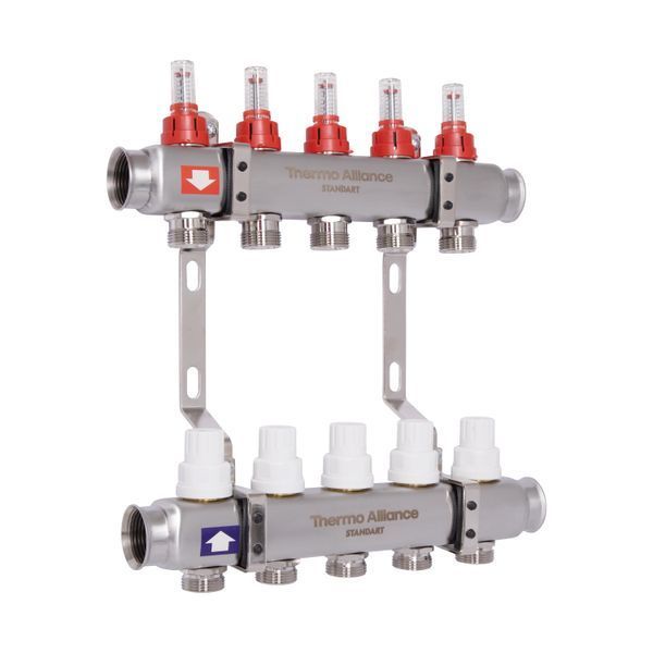 Колектор з витратомірами Thermo Alliance Standart 1" 5 виходи SD0045 SD00041504 фото