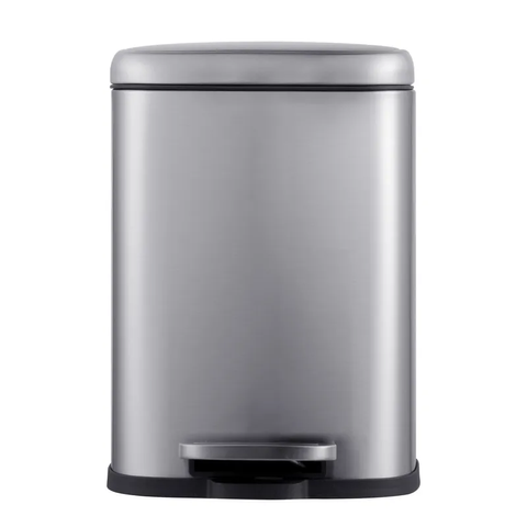 Відро для сміття з плавним закриттям прямокутне Mixxus Premium Style-TC0305 SS Color 5л колір нержавійка (MI7060) MI7060 фото