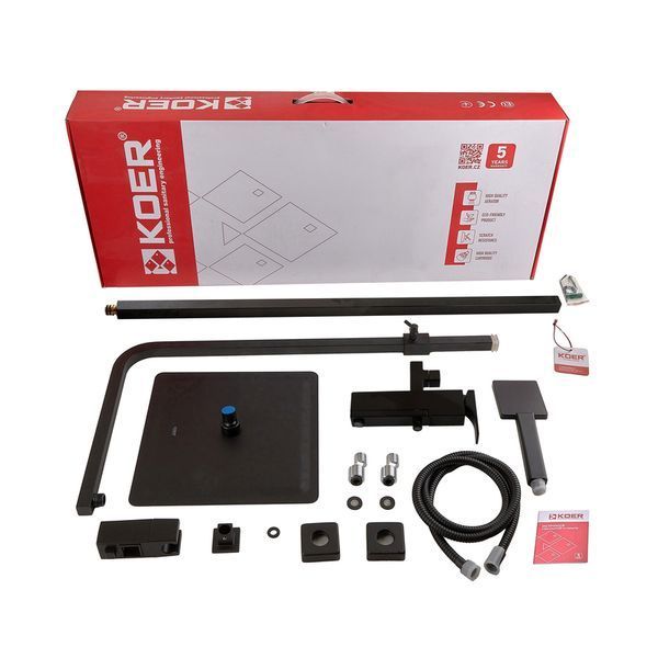 Душова колона із змішувачем Koer KB-56010-05 (Колір чорний) (KR3495) KR3495 фото