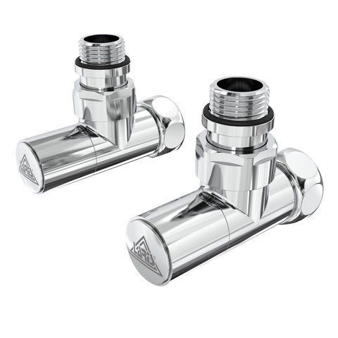 Кран кутовий Laris Звичайний 1/2" - 3/4" + ексцентрики 2шт. (LX-4701) 71401061 фото