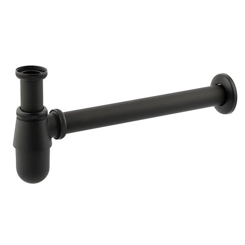 Сифон для раковини Mixxus SIPHON-01 BLACK без випуску (під донний клапан) без ревізії (Колір чорний) 1 1/4'' (AC3571) AC3571 фото