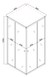 Душова кабіна без піддону Mixxus CUBIC SC01-90x90x185-TR CHROME прозоре скло 4мм (MI6906) MI6906 фото 4
