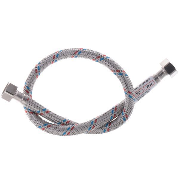 Гнучкий шланг для підключення води гайка 1/2'' - гайка 1/2'' (60 см) Zerix (ZX1552) ZX1552 фото