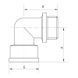 Кут 3/4'' НВ (хром) Koer KF.L08MF.CHR (KF0128) KF0128 фото 2