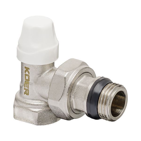 Комплект для підключення радіатора Koer SET-11 - 1/2"x1/2" (кутовий) з термоголовкою ВЗ (KR3175) KR3175 фото