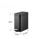 Відро для сміття з плавним закриттям прямокутне Mixxus Premium Quadro-TC0105 Black 5 л колір чорний (MI7061) MI7061 фото 6