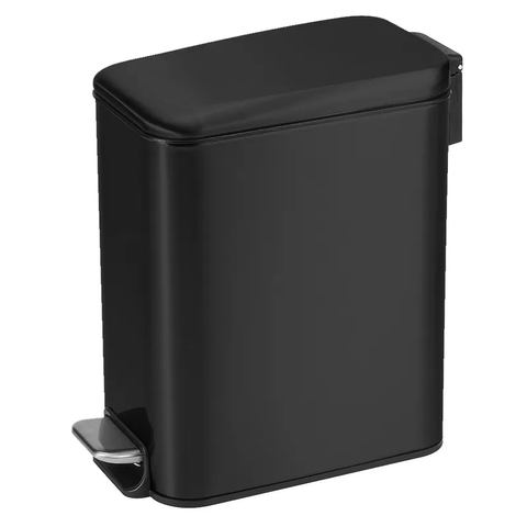 Відро для сміття з плавним закриттям прямокутне Mixxus Diverse-TC0312 Black 12л колір чорний (MI7091) MI7091 фото