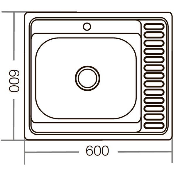 Мийка кухонна Zerix Z6060L-06-160E (Satin) (ZM0568) ZM0568 фото