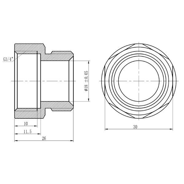 Муфта обтискна Thermo Alliance Forte 20х3/4" В SF171W2020 SD00031072 фото