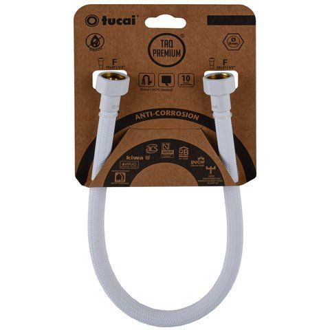 Шланг водяний TUCAI TAQ PREMIUM GRIF 1/2&Prime;x1/2&Prime; BВ 0,4м.АНТИКОР. ACB HG-1212-400 (Білий Мат) 209972 000029279 фото